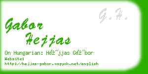 gabor hejjas business card